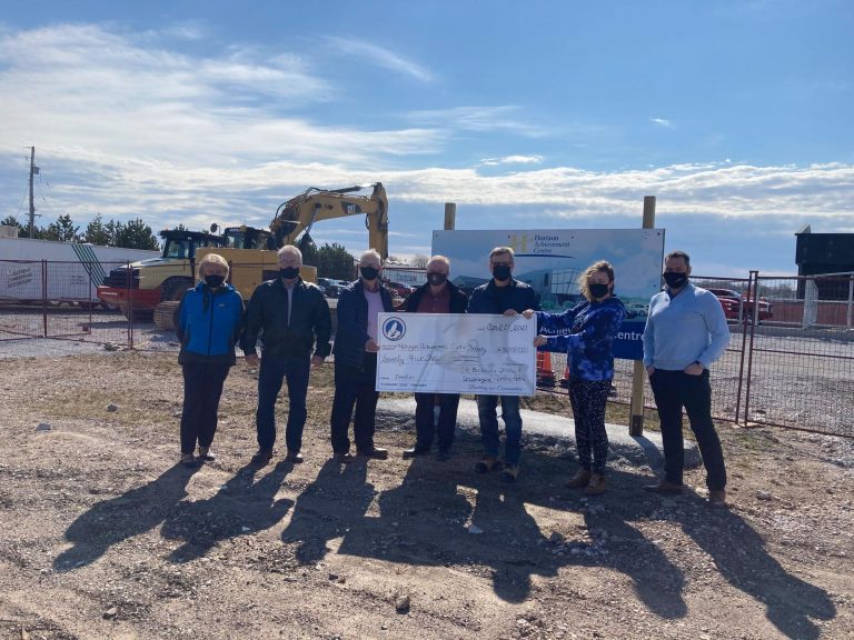 The Cape Breton Island Building and Construction Trades Council (CBIBTC) and their unionized contractors made a special visit to the Horizon Achievement Centre to present a cheque for $75,000.